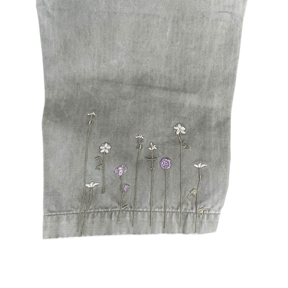 Scotch &‎ Soda Floral-Embroidery Wide-Leg Trousers Pip Womens Green 26/30 Read - Picture 8 of 16